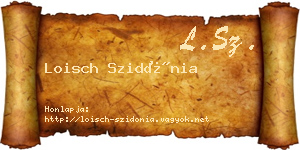 Loisch Szidónia névjegykártya